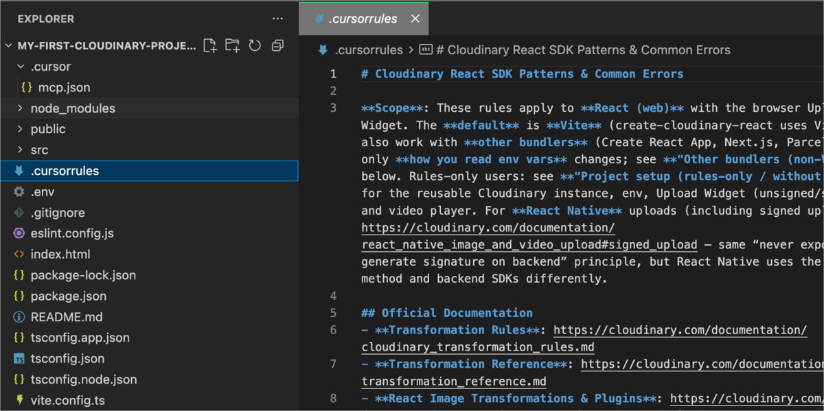 starter kit project in IDE