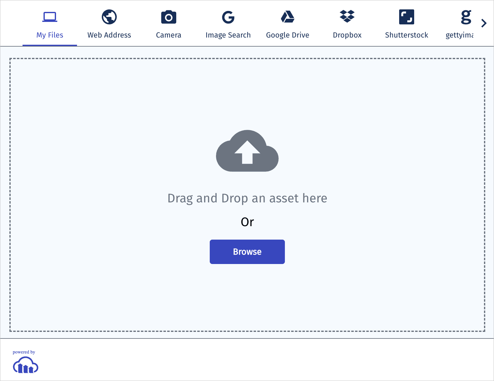 Upload widget for web