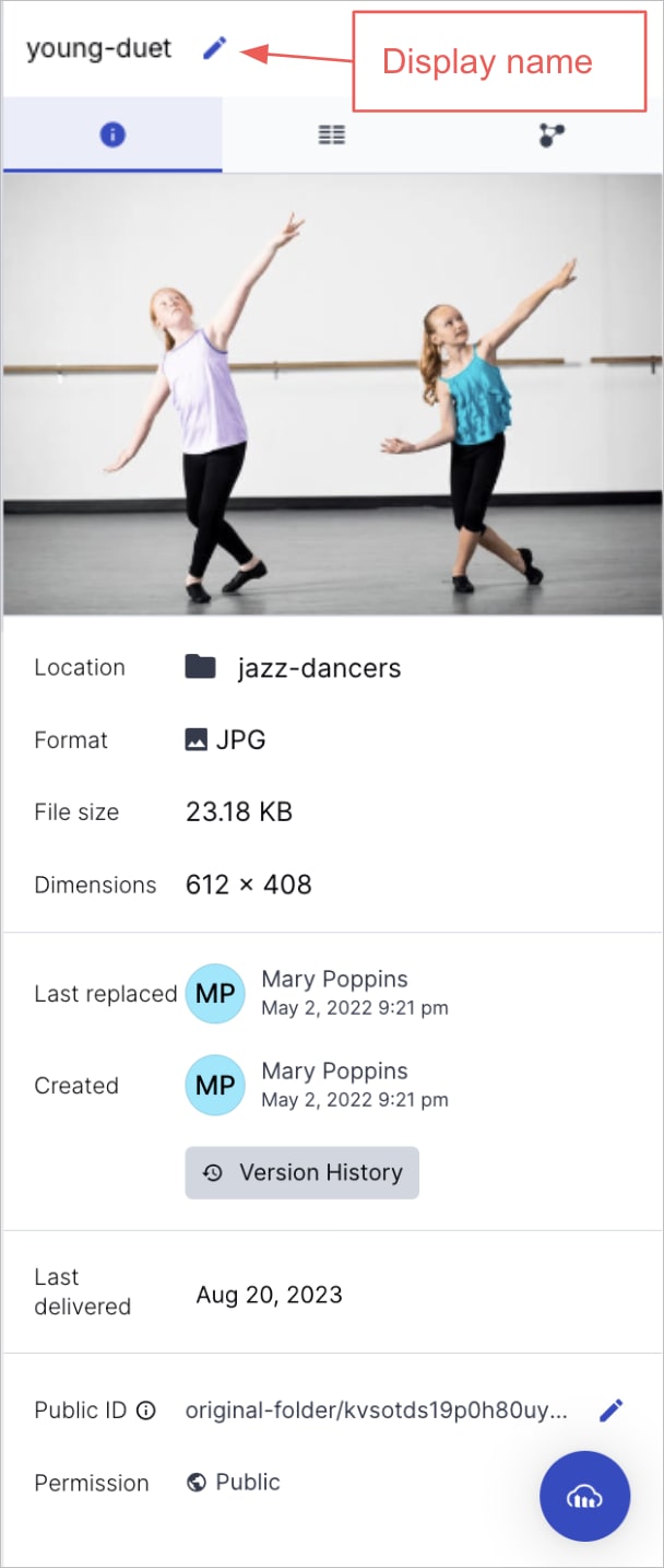 Display name - Preview pane