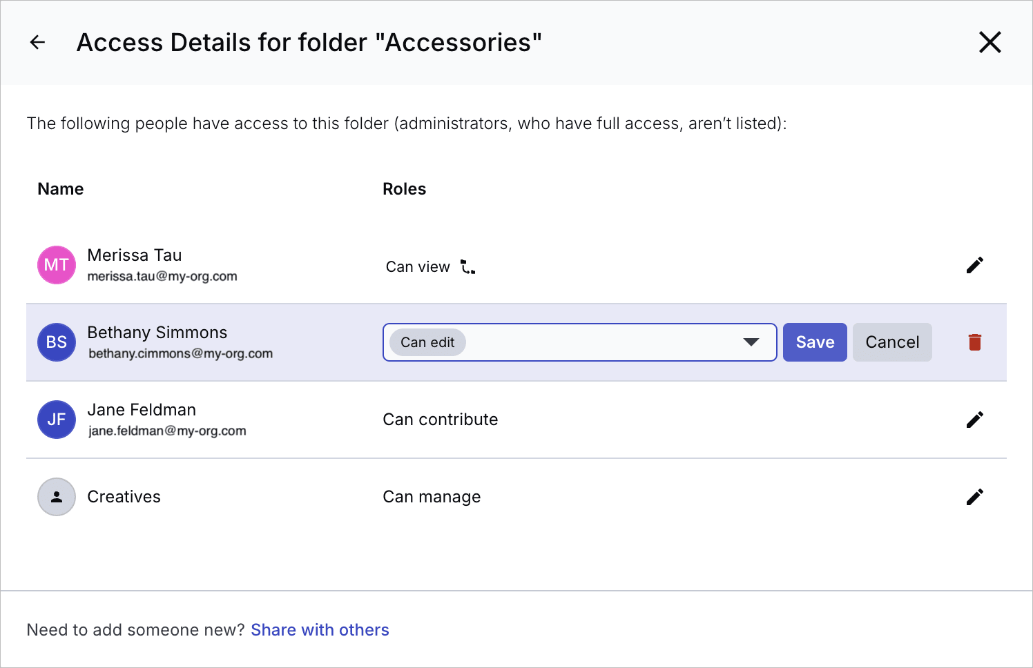 Invite teammates to collections
