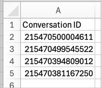 Exported conversations