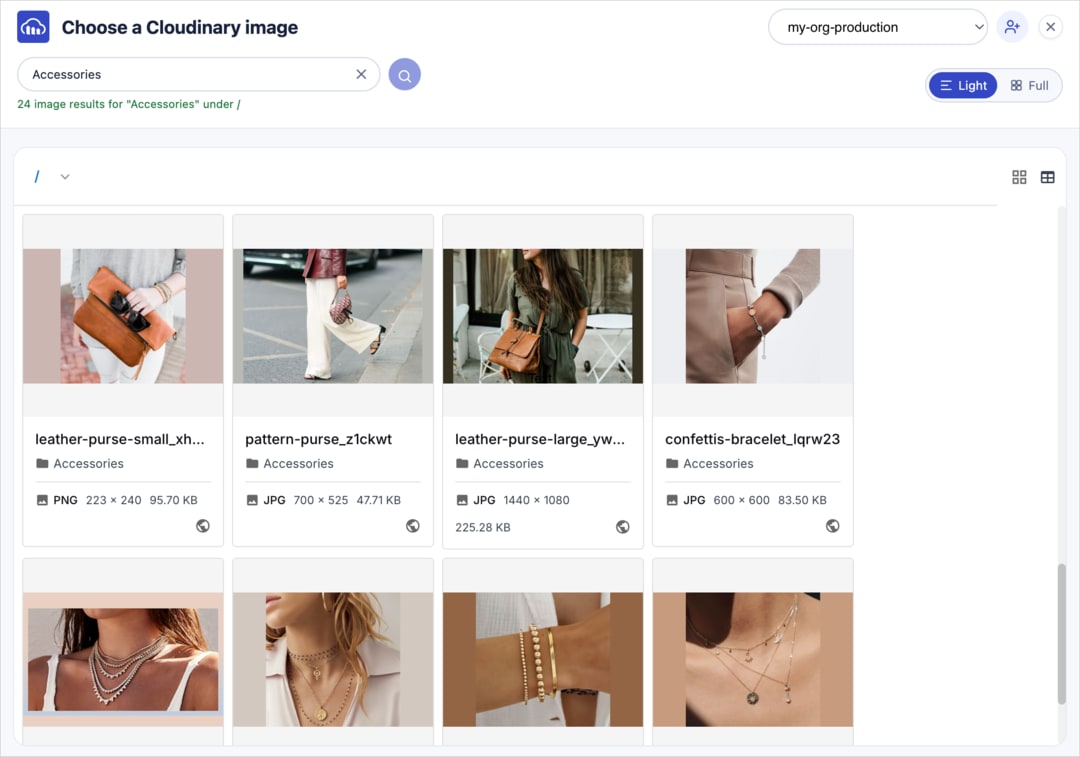 Chrome asset picker Chrome asset picker