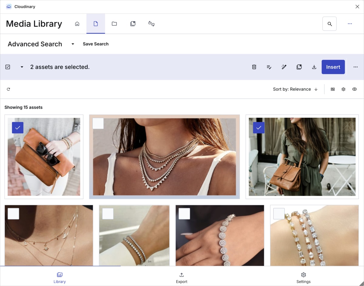 Insert from Cloudinary Insert from Cloudinary
