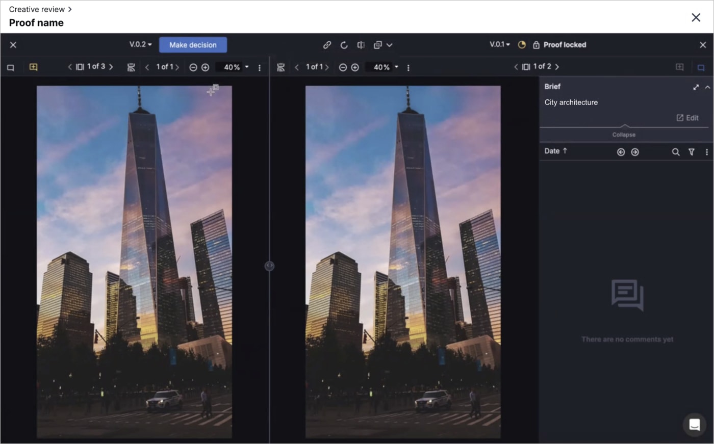 Compare versions