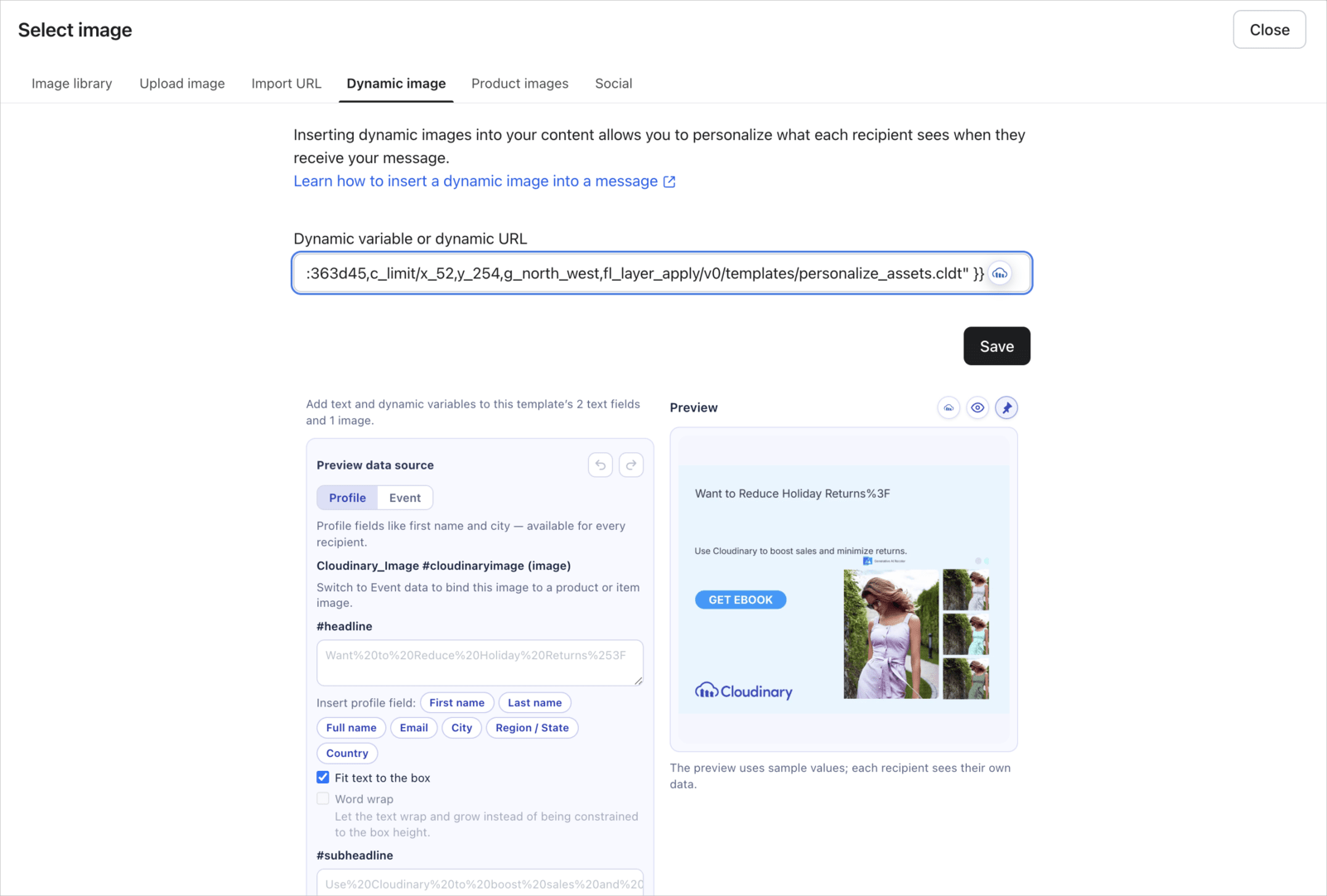 Personalize templates in Klaviyo