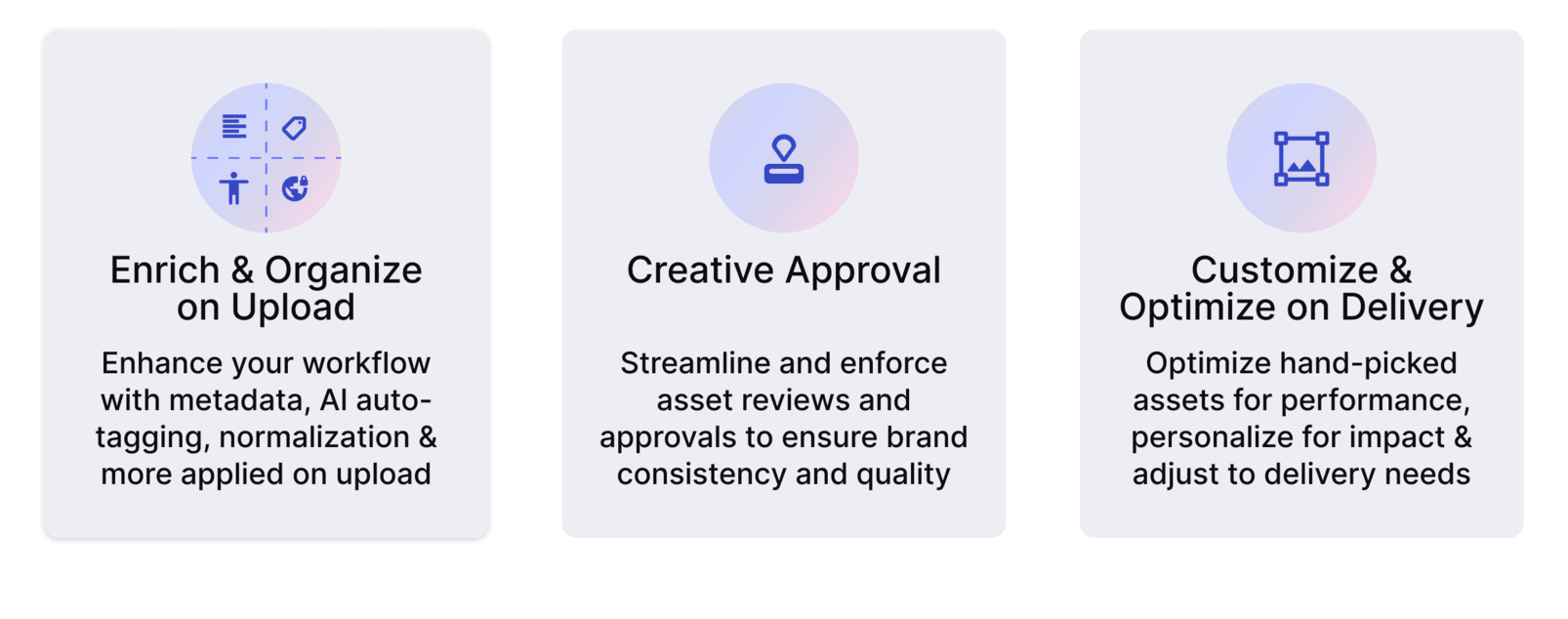 Non-product asset workflows