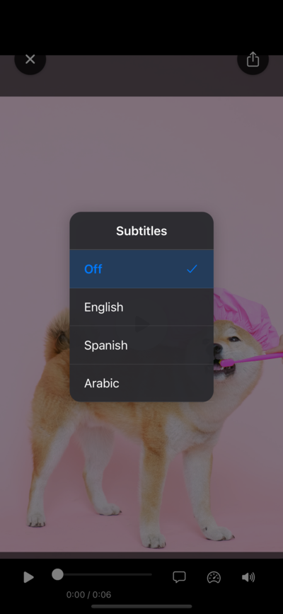React Native video layer subtitles