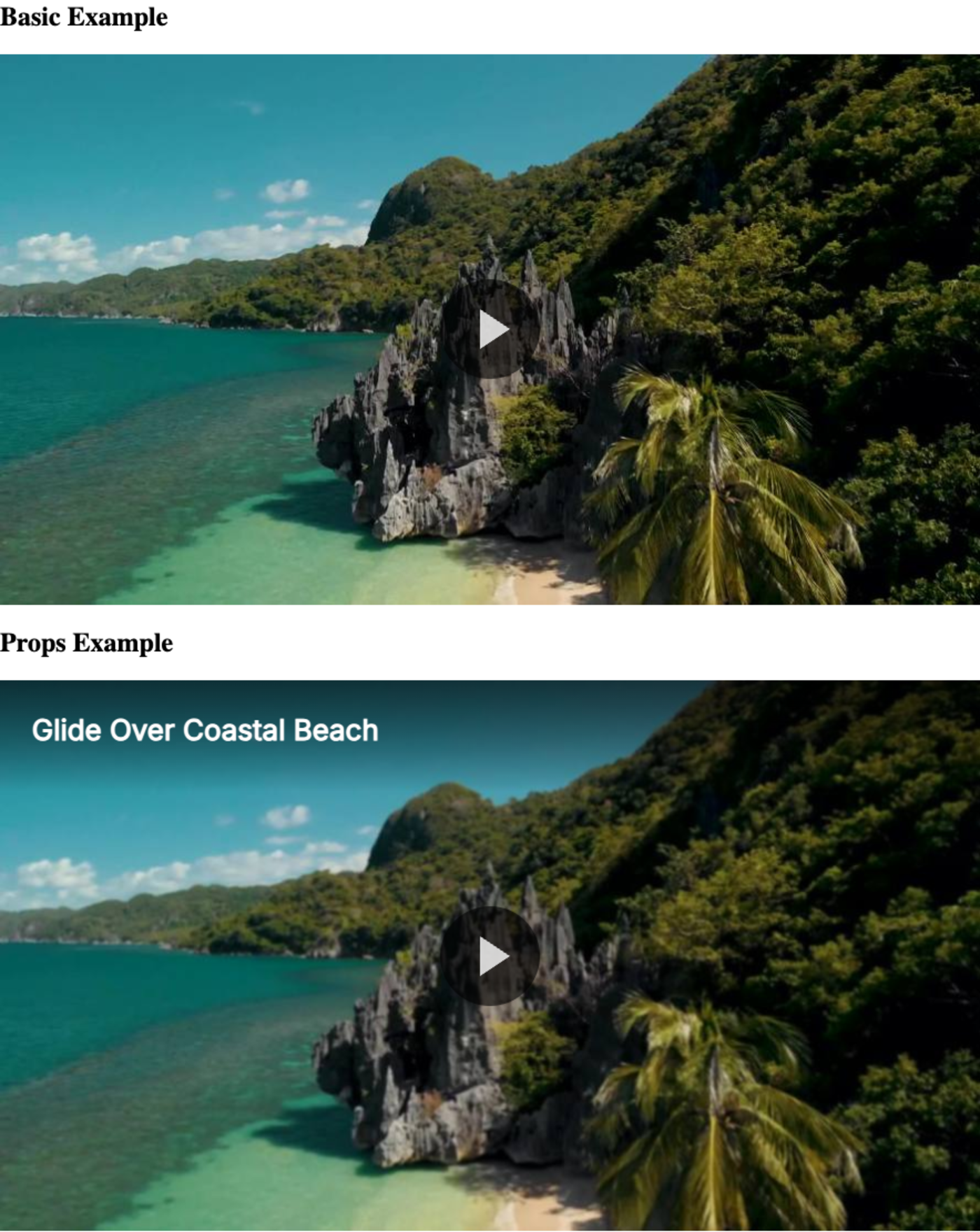 Cloudinary Video Player sample app showing basic and configured video players Cloudinary Video Player sample app showing basic and configured video players